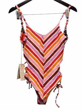 Maaji Praia Arco Iris One Piece Swimsuit Pink Size Large